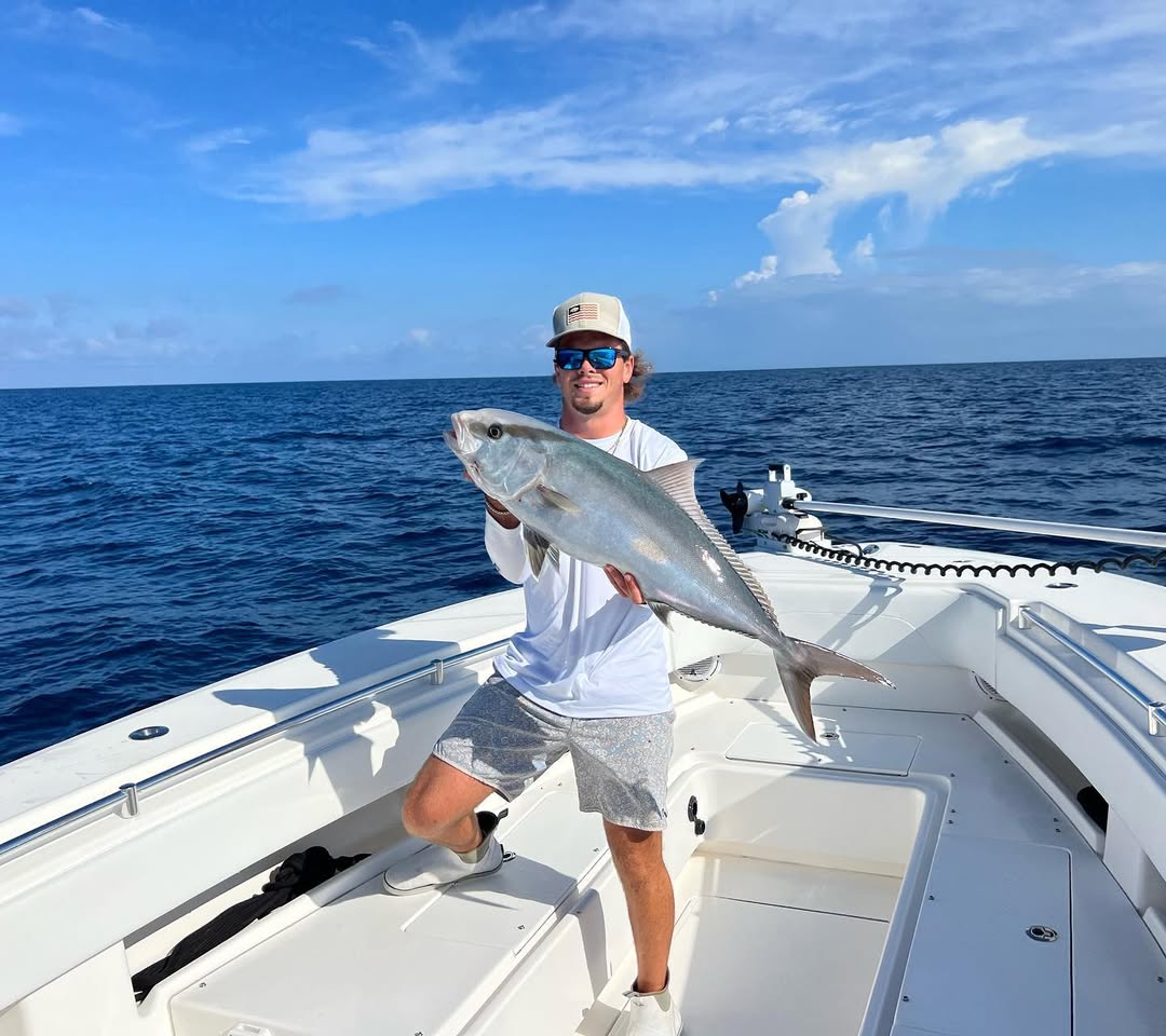 Greater amberjack catch on fishing boat in Belleair Bluffs FL waters