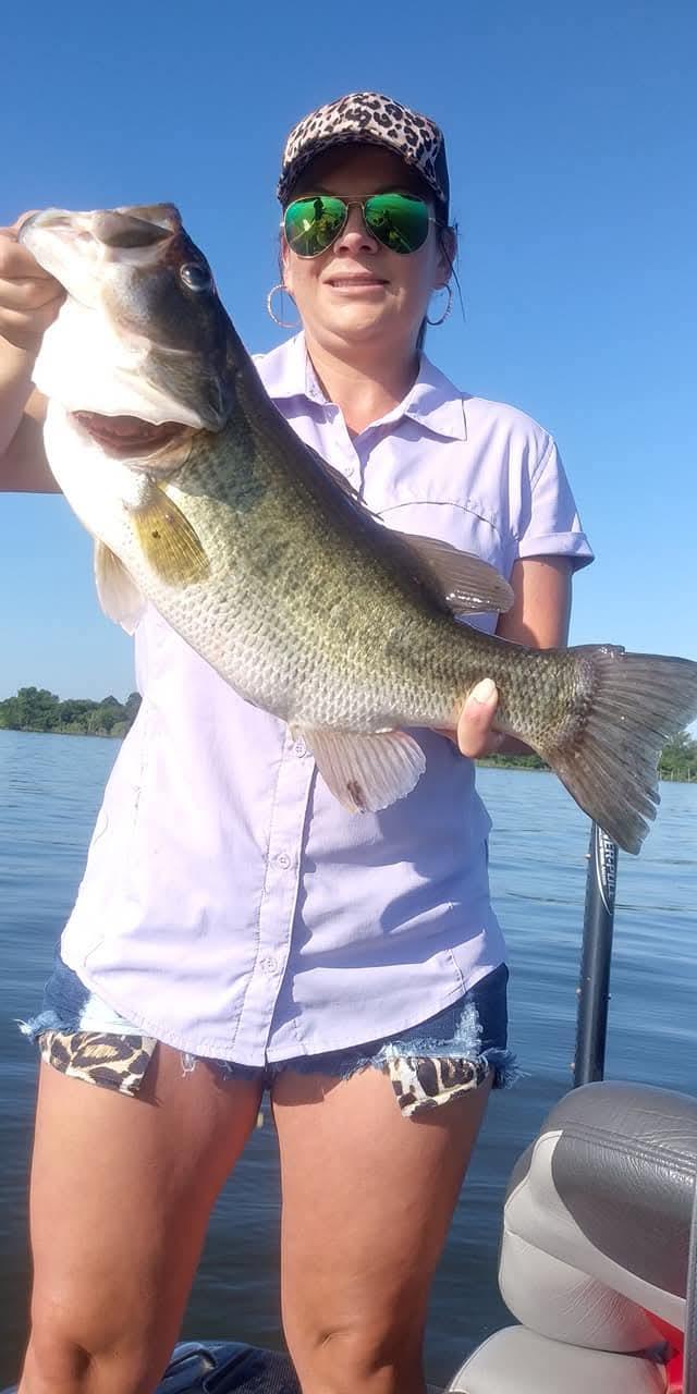 Large bass caught fishing in Alba TX