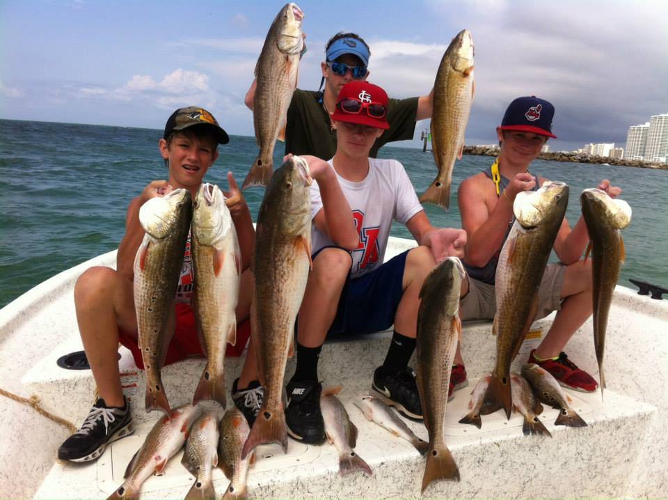 10 redfish in Orange Beach