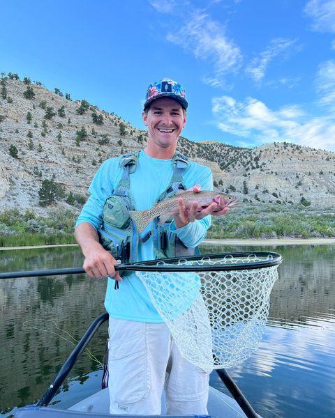 A lone angler fishing in Utah
