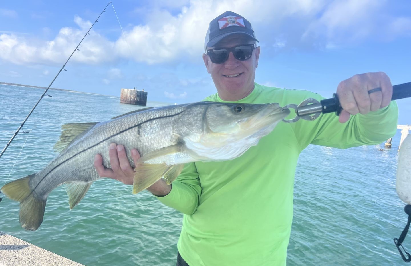 Snook catch displayed on fishing boat in Placida FL waters