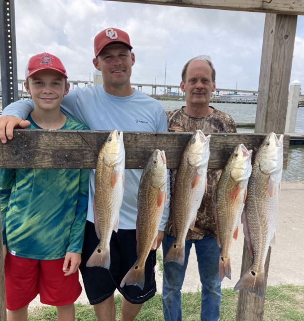 5 redfish caught in TX