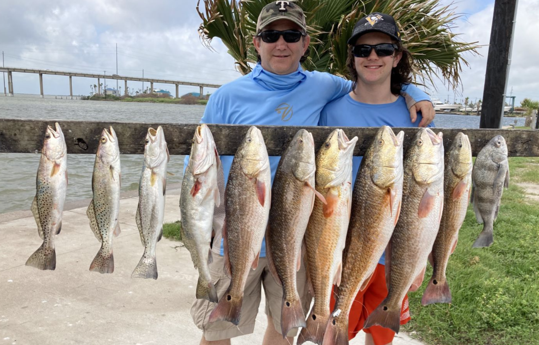 7 spotted weakfish, black drum, and redfish caught in TX