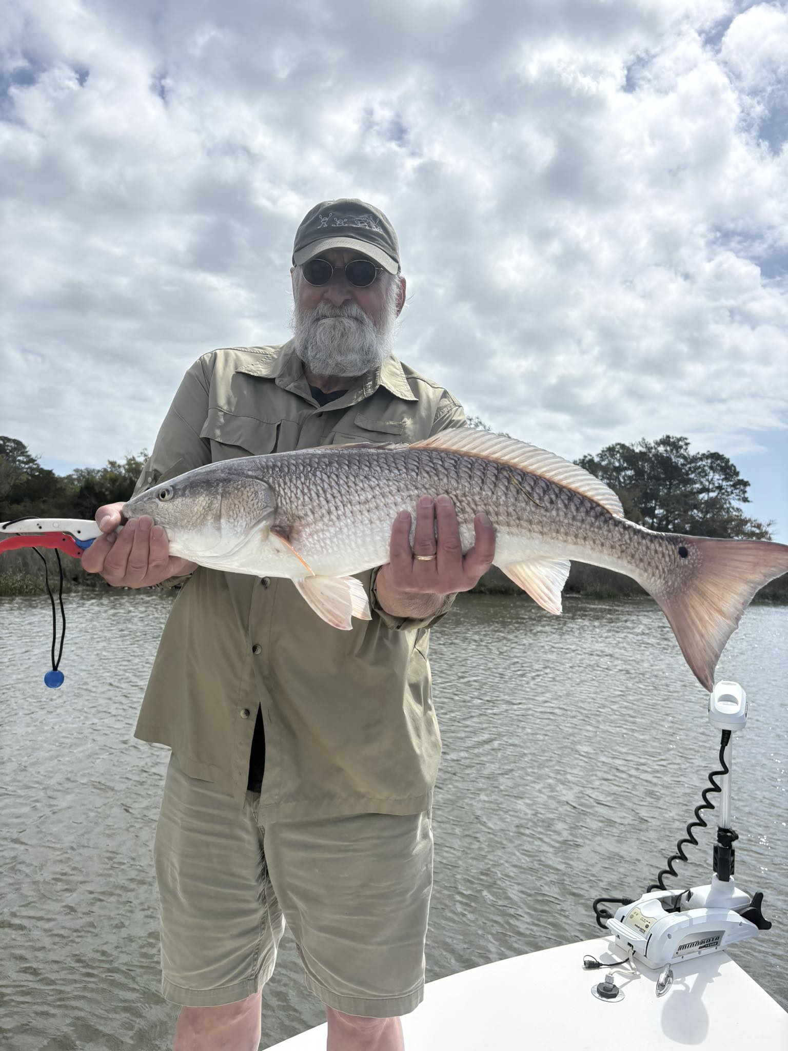 Large redfish caught while fishing in Edisto Beach SC