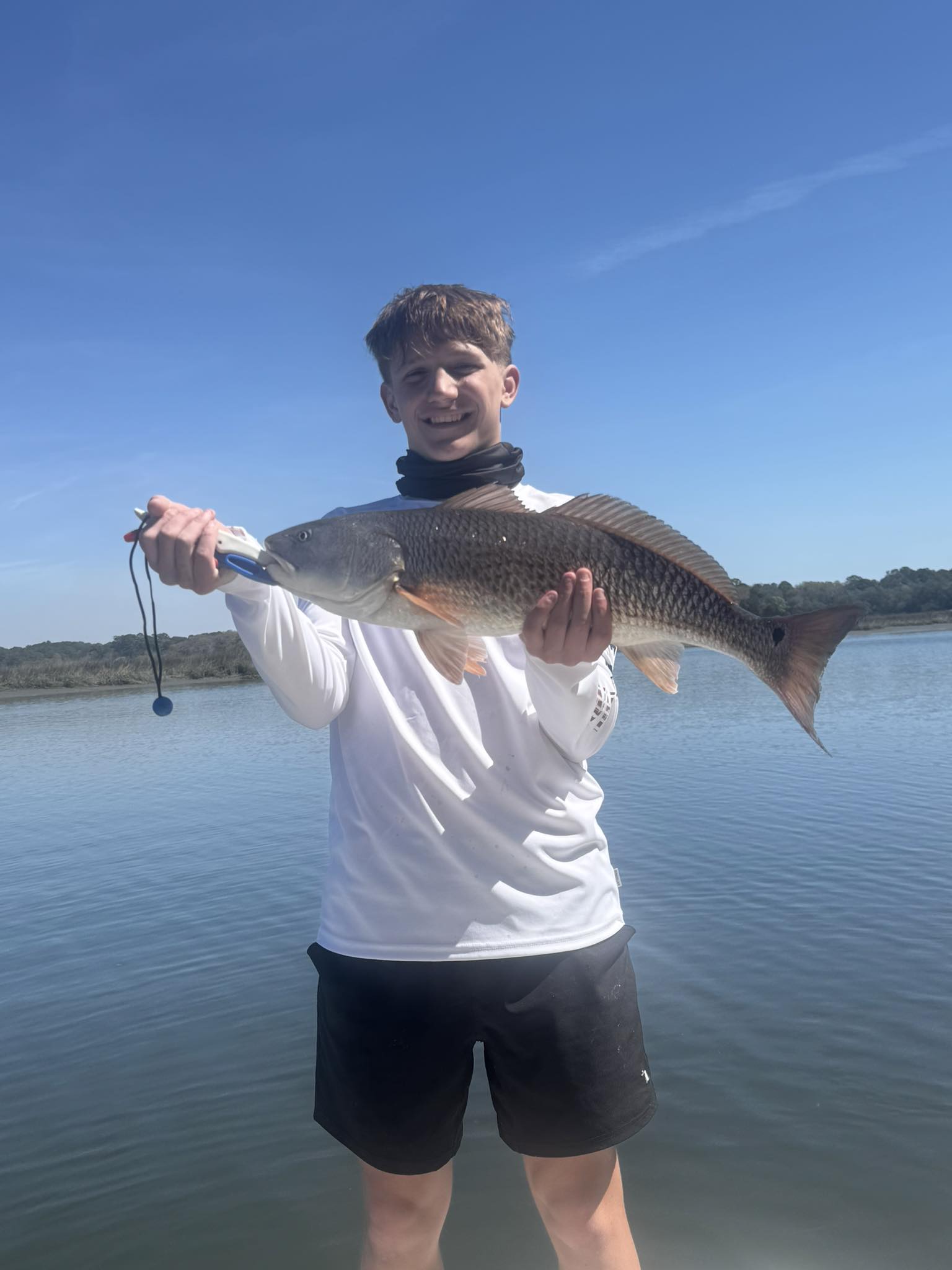 Redfish catch displayed on fishing trip in Edisto Beach SC