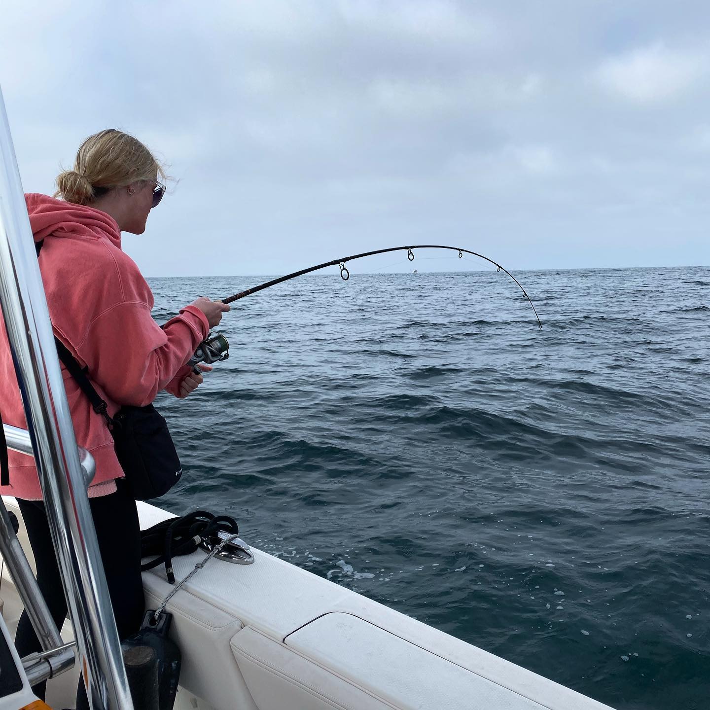 1 person holding a fishing rod in CA