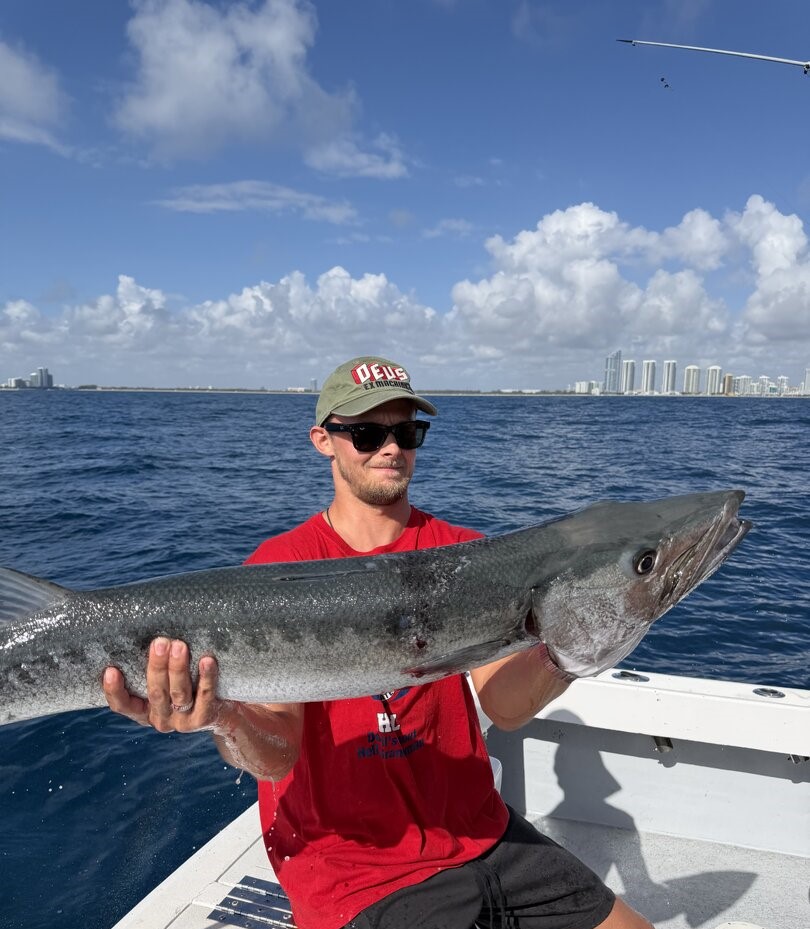 Great barracuda caught while fishing in Miami Beach FL waters