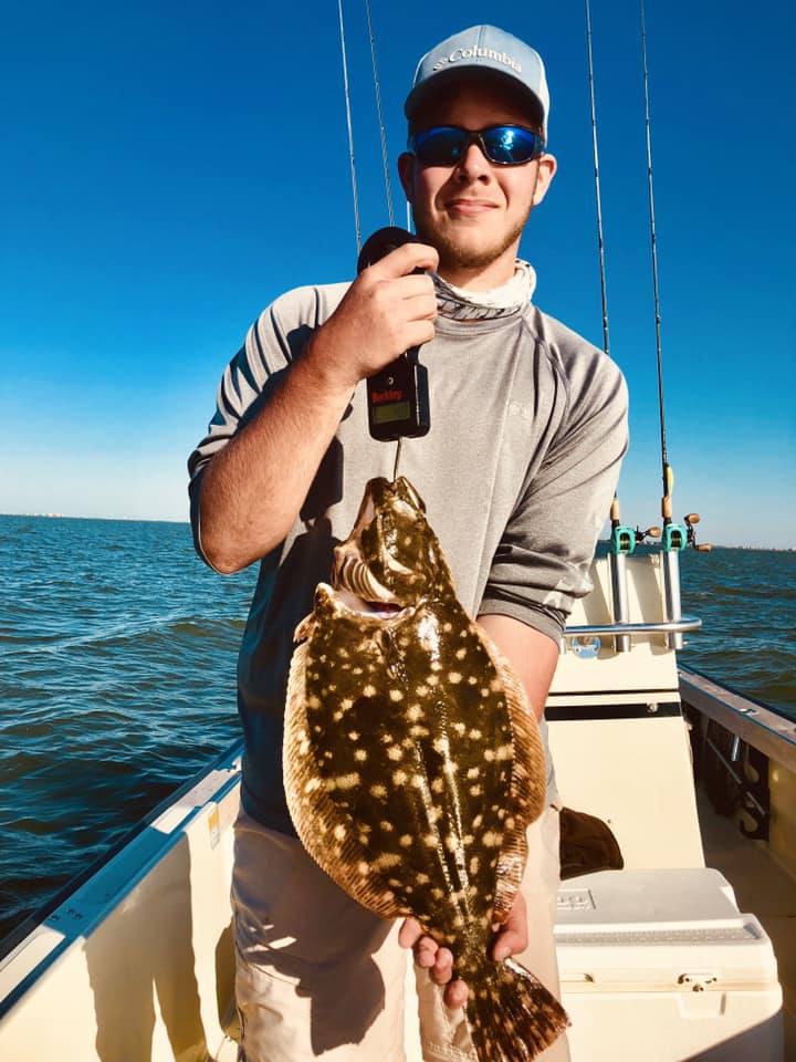 Huge southern flounder caught in Galveston
