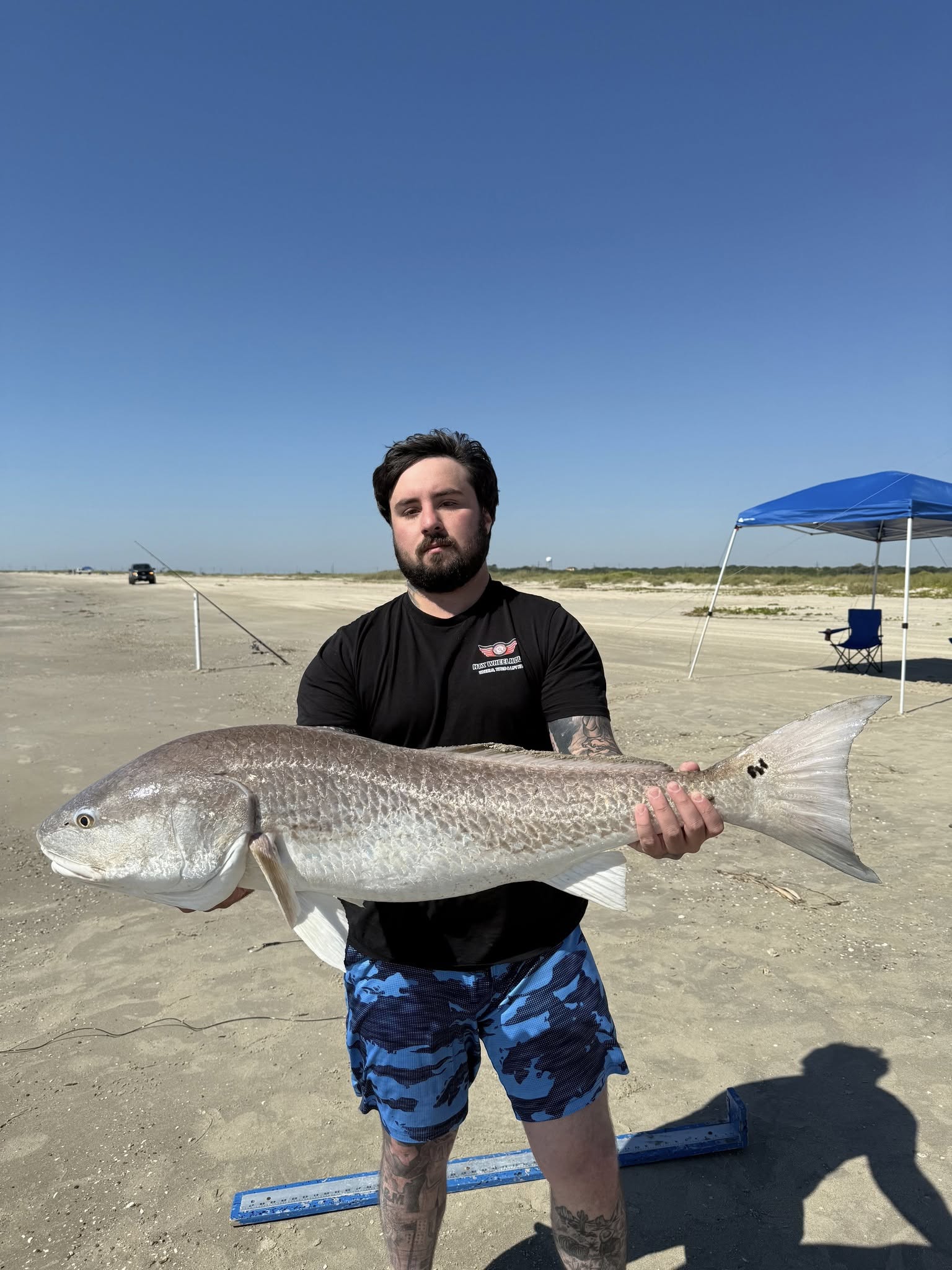 A lone redfish caught in Galveston, Texas