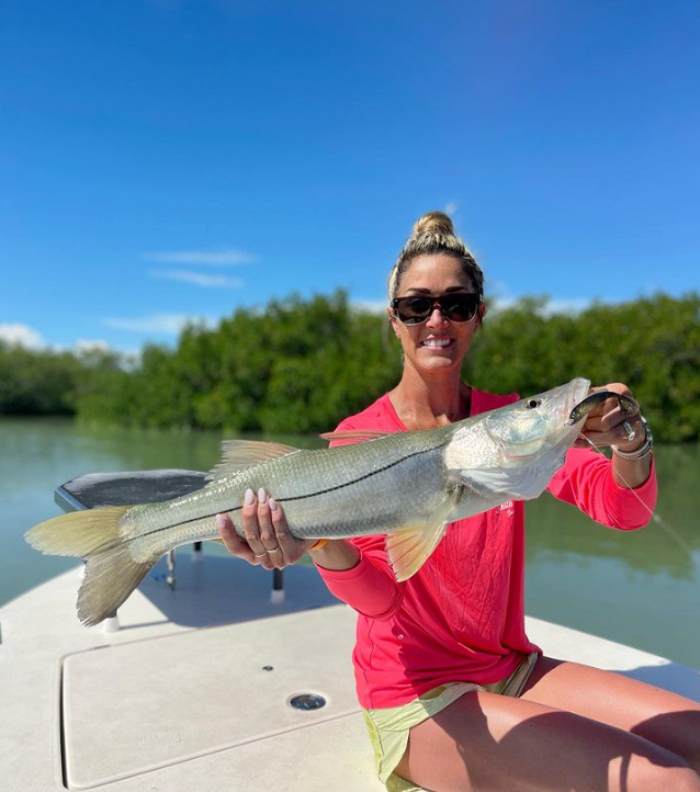 A snook fish caught in FL while fishing