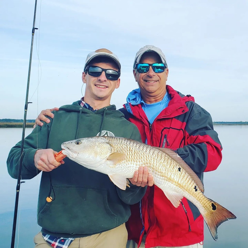 Two anglers fishing in North Charleston
