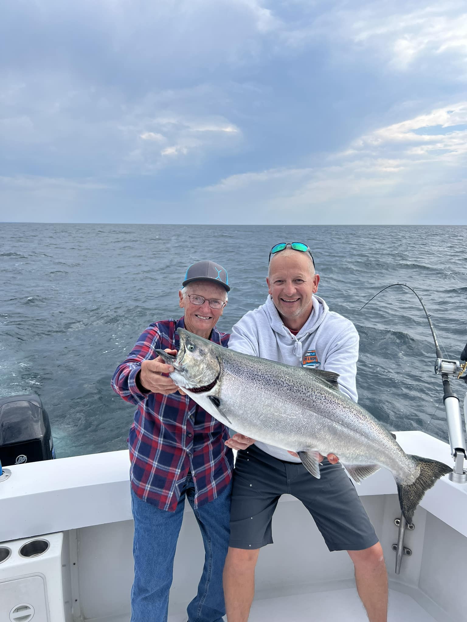Chinook salmon, 32-inch fish caught while fishing in WI