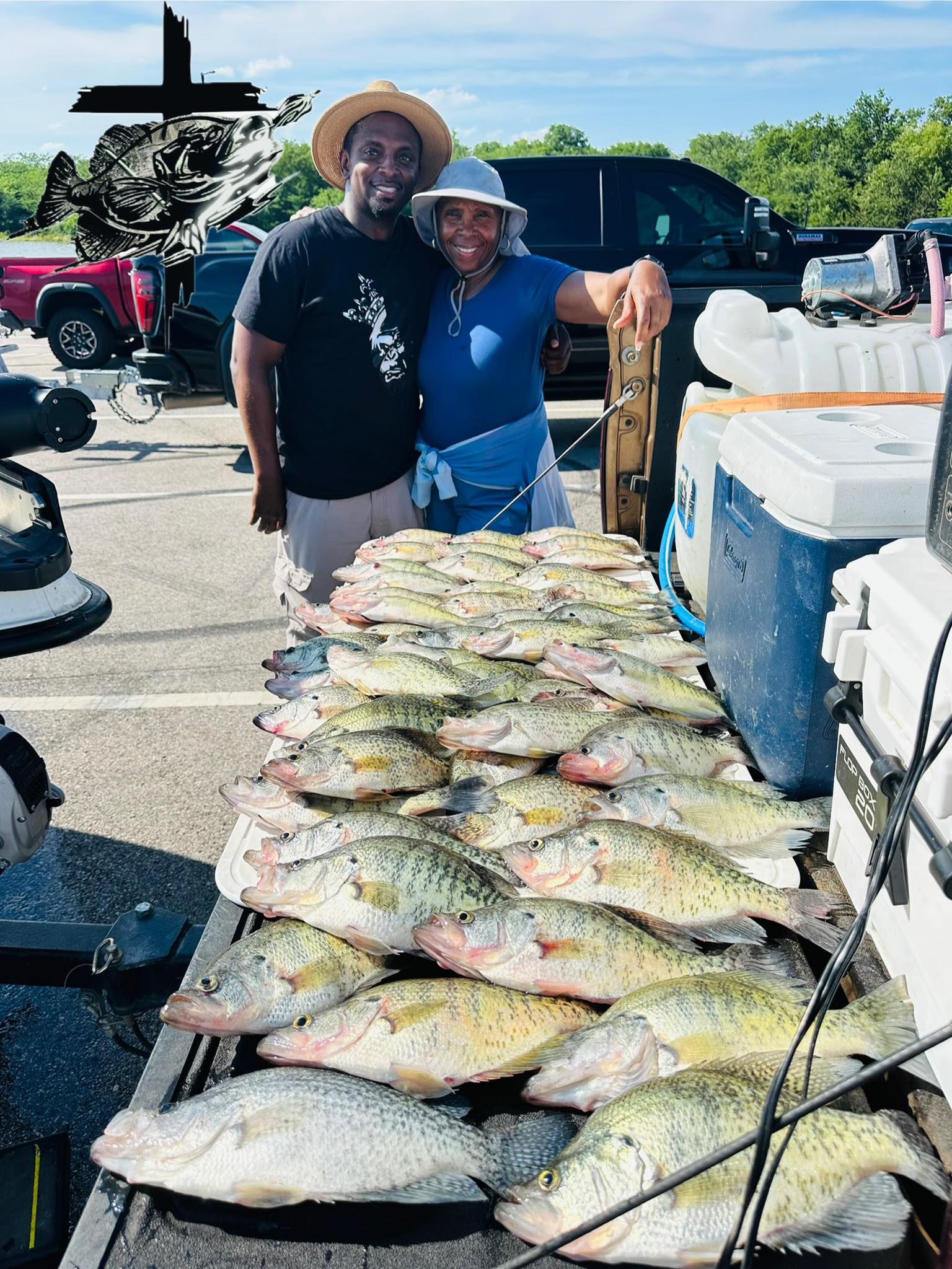 Anglers catch 3 white crappie fish in TX