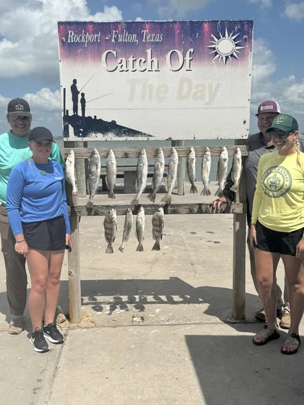 Four people fishing in TX