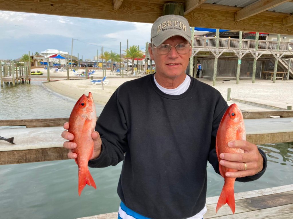 Two fish caught at Orange Beach