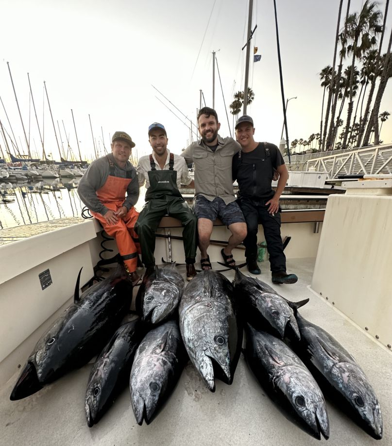 4 anglers fishing in California