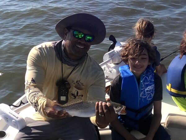 Two anglers fishing in LA