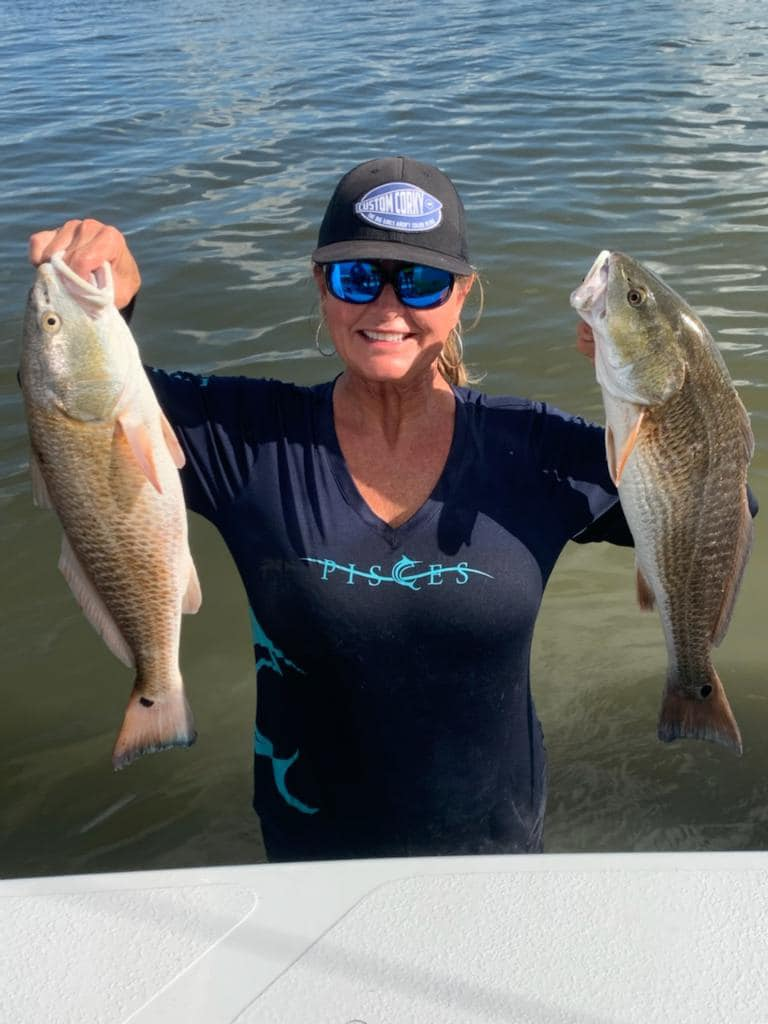 Two redfish caught in TX