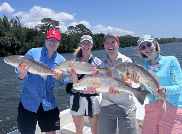 4 redfish caught fishing in FL