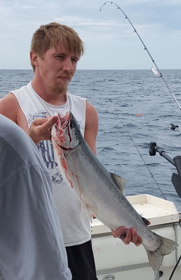 One person fishing in Kenosha