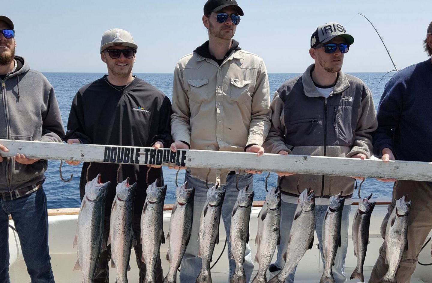 Lake Michigan salmon fishing charter boat with guided trip for chinook, coho and lake trout