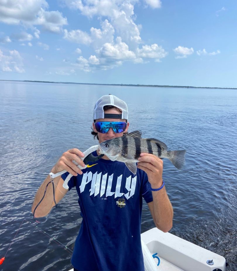 Black drum fish caught while fishing in St. Marys GA waters
