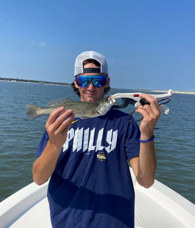 Speckled trout caught while fishing in St. Marys GA waters