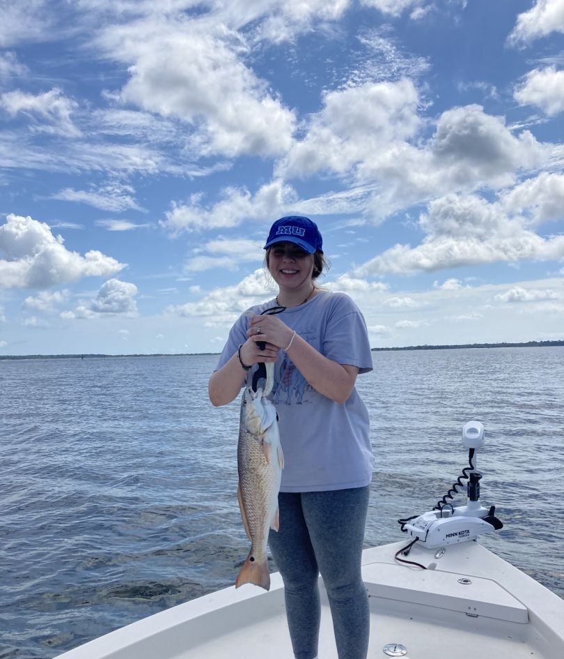 Redfish catch displayed on fishing boat in St. Marys GA waters