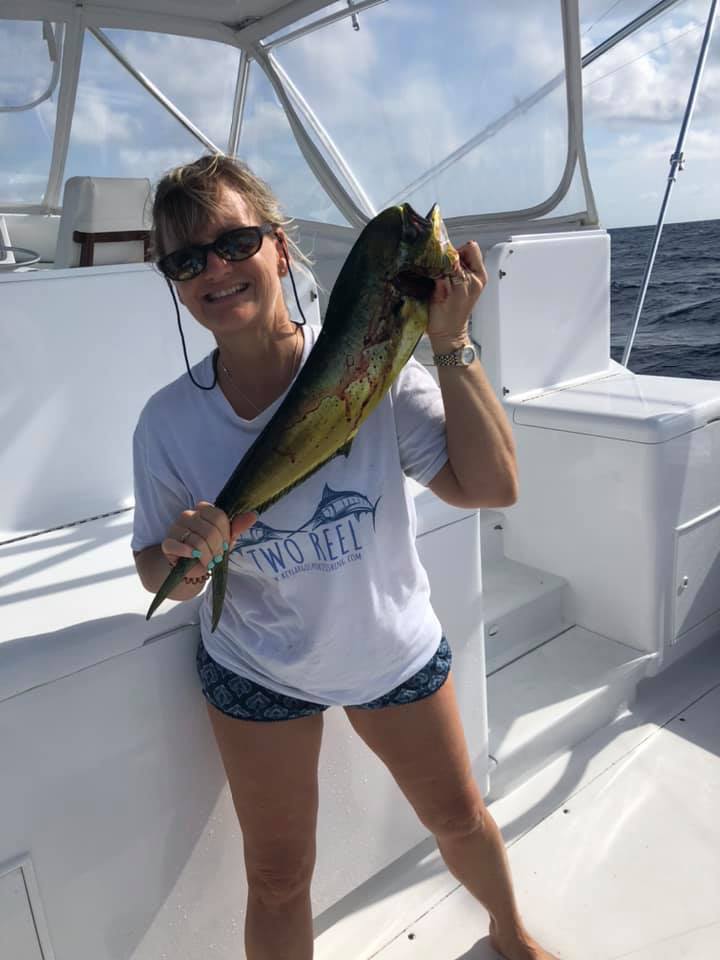One fisherman with a catch in FL