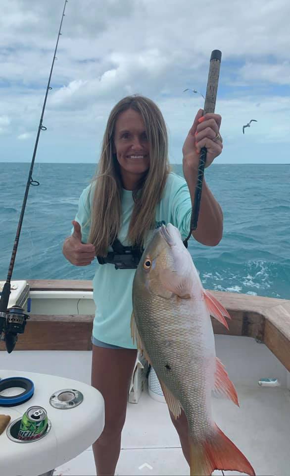 Mutton Snapper, a 26-inch fish, caught in Key Largo
