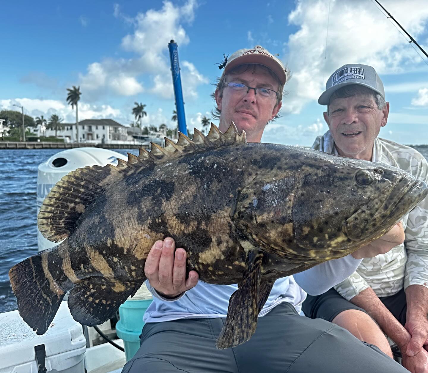 Two anglers fishing on the Florida coast