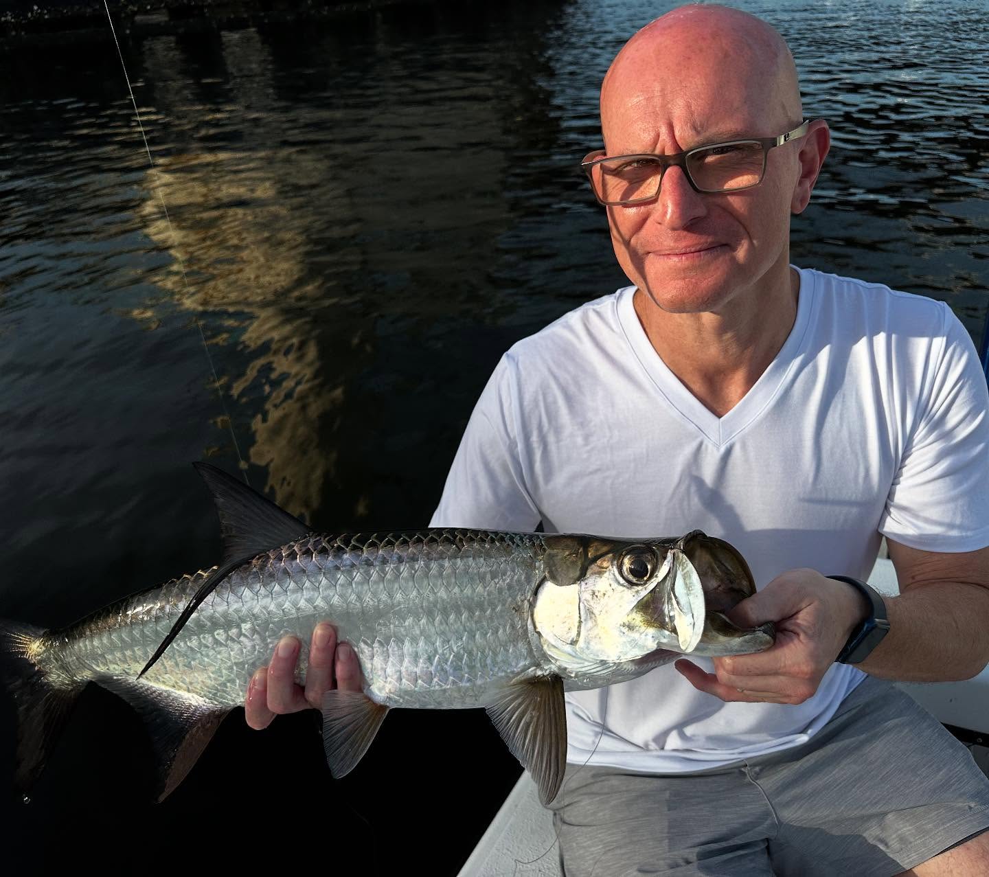 Photograph of a 17-inch Tarpon being caught while fishing in Lantana