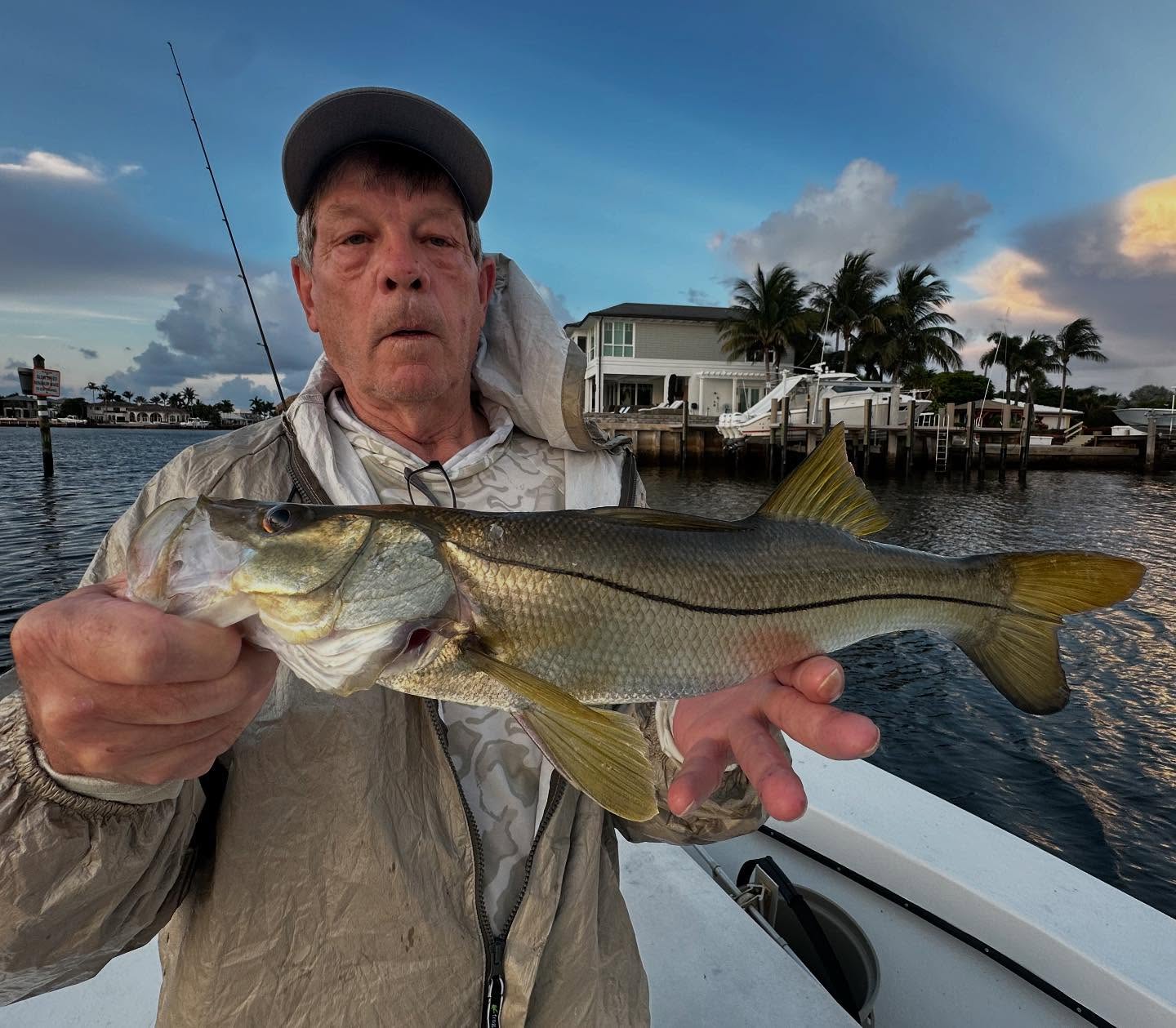 Snook fish caught while fishing in Lantana