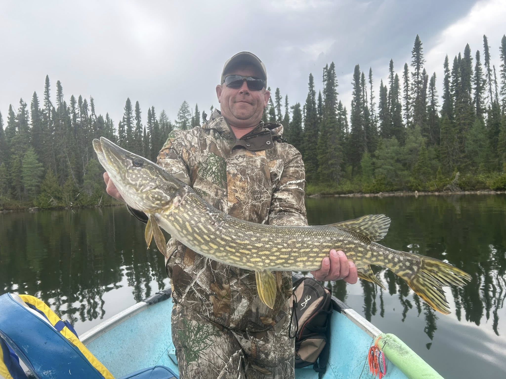 Caught a massive northern pike while fishing in Ontario