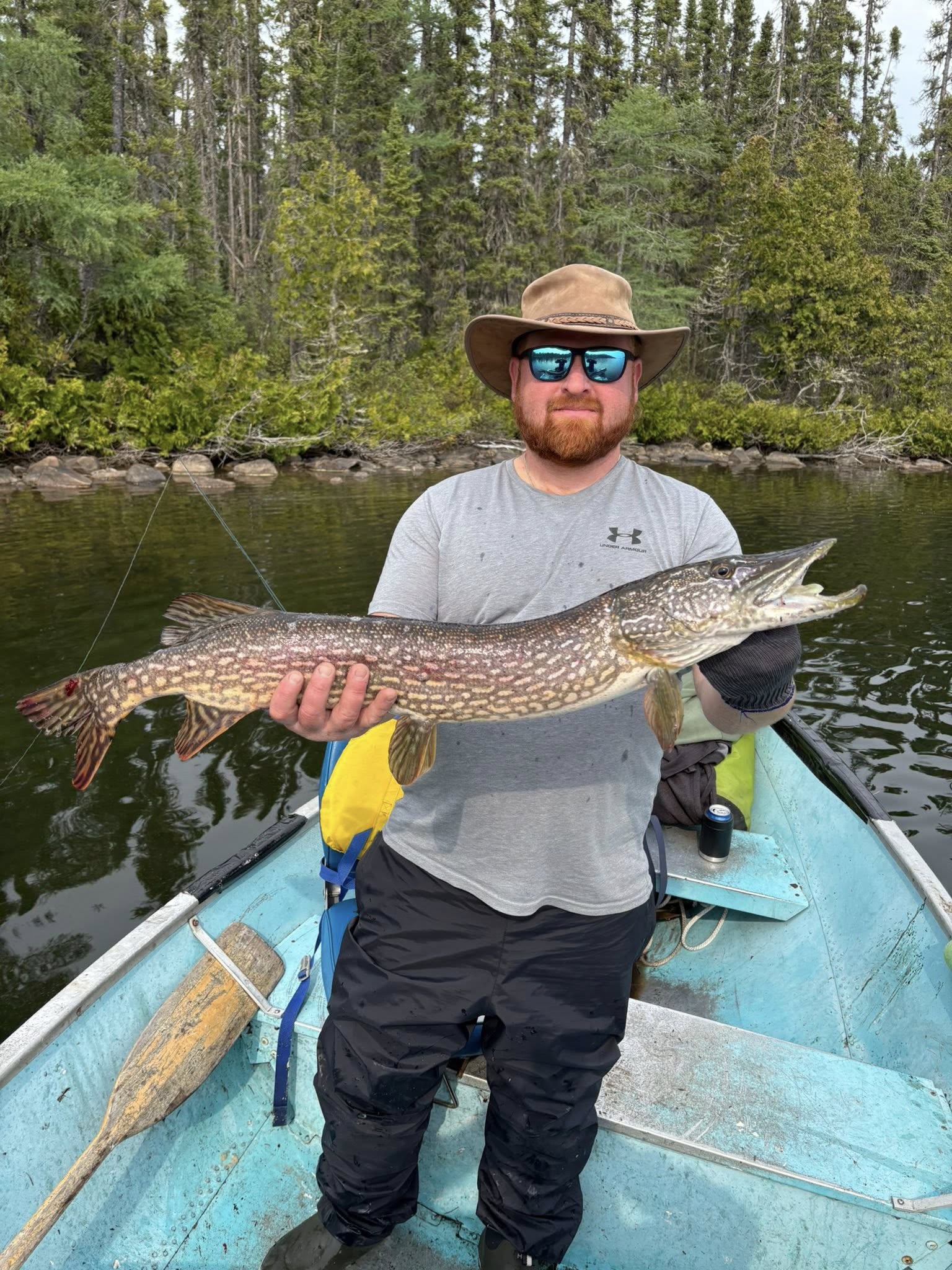 Northern Pike fish caught while Fishing in Ontario