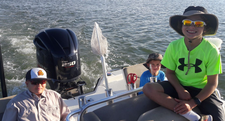 Three people fishing in St. Petersburg