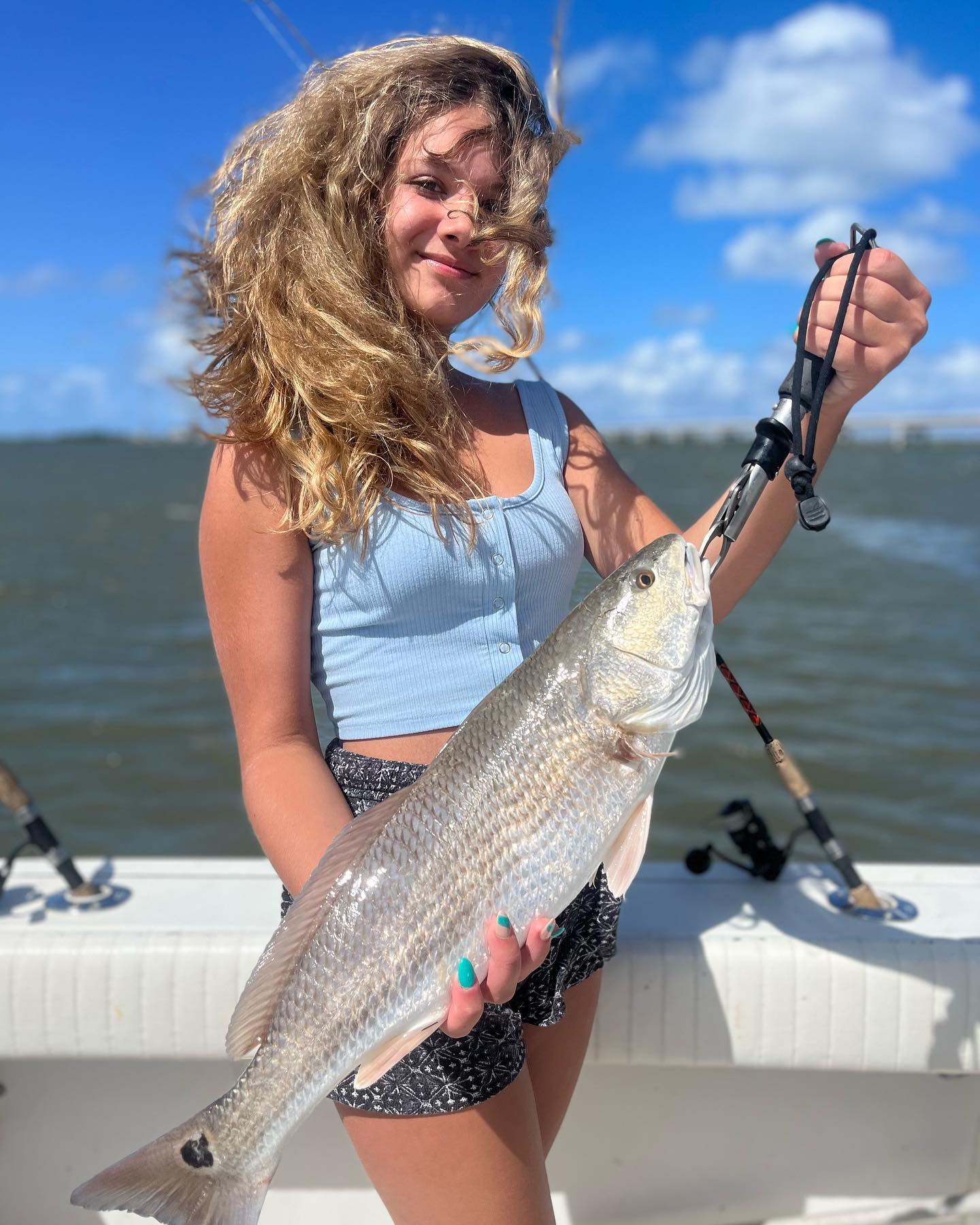 One angler fishing in Wanchese