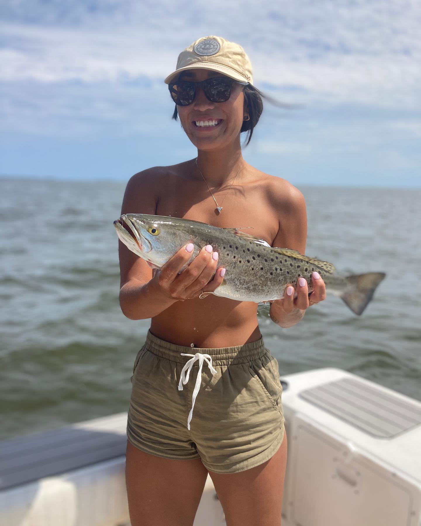 A lone fisherman in NC reeling in a 17-inch catch