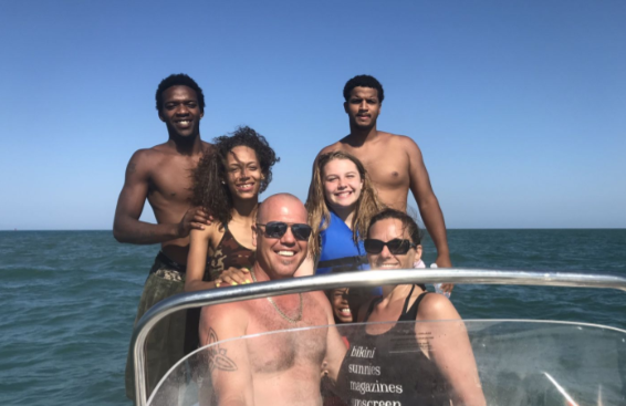 6 people fishing at Daytona Beach