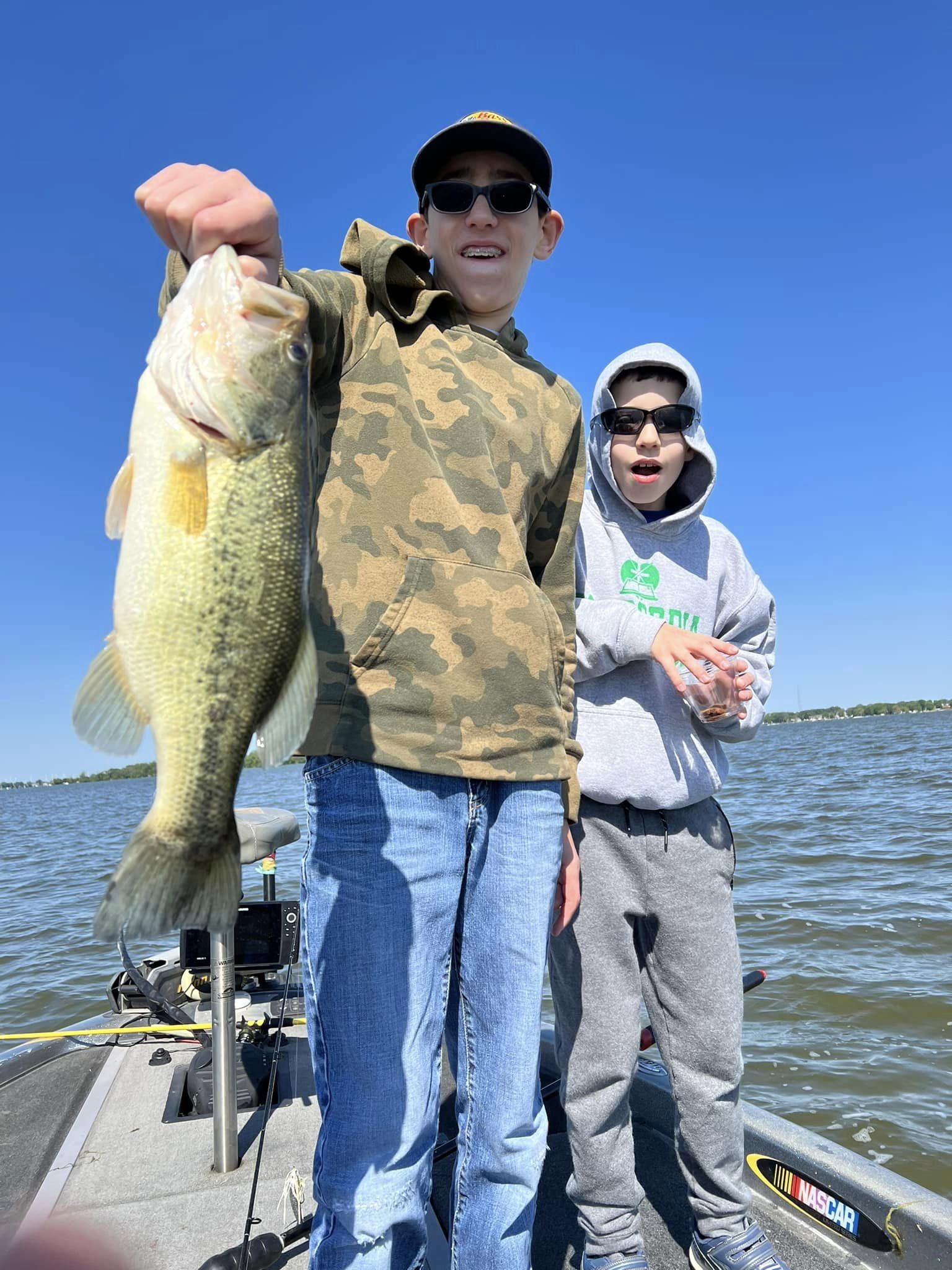 Largemouth bass caught while fishing in Wisconsin