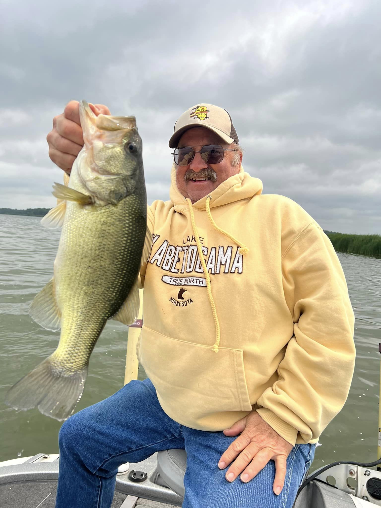 Largemouth bass caught while fishing in WI