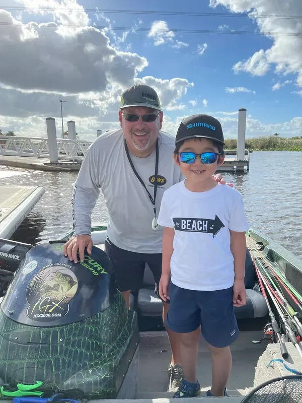 Two people enjoying fishing in FL