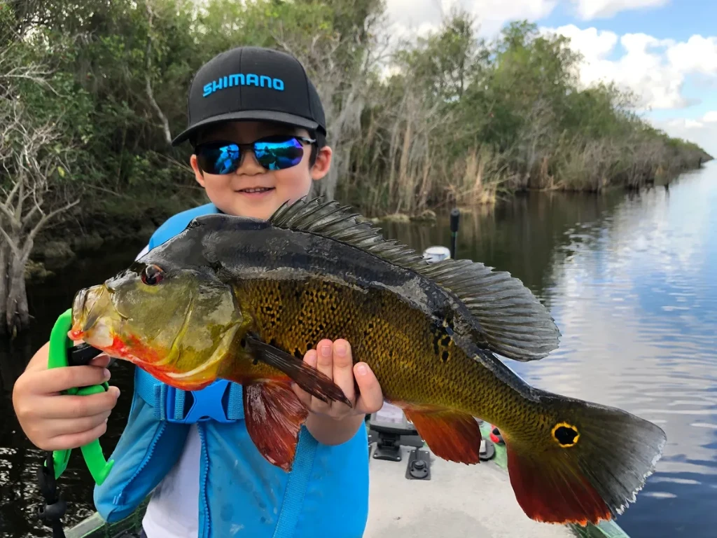Peacock Bass fish caught in Fort Lauderdale
