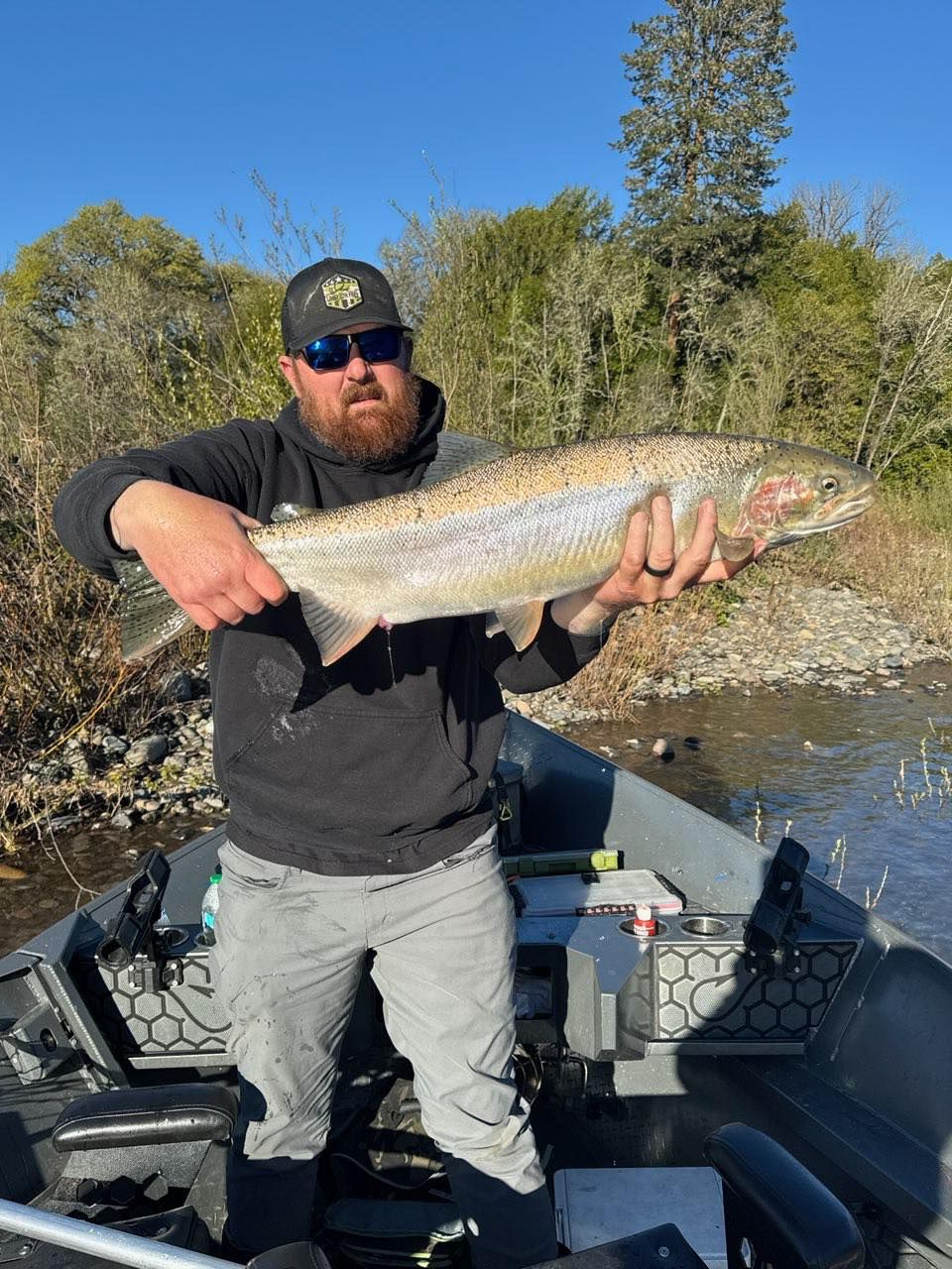 Rainbow trout caught during fishing tour in Roseburg Oregon