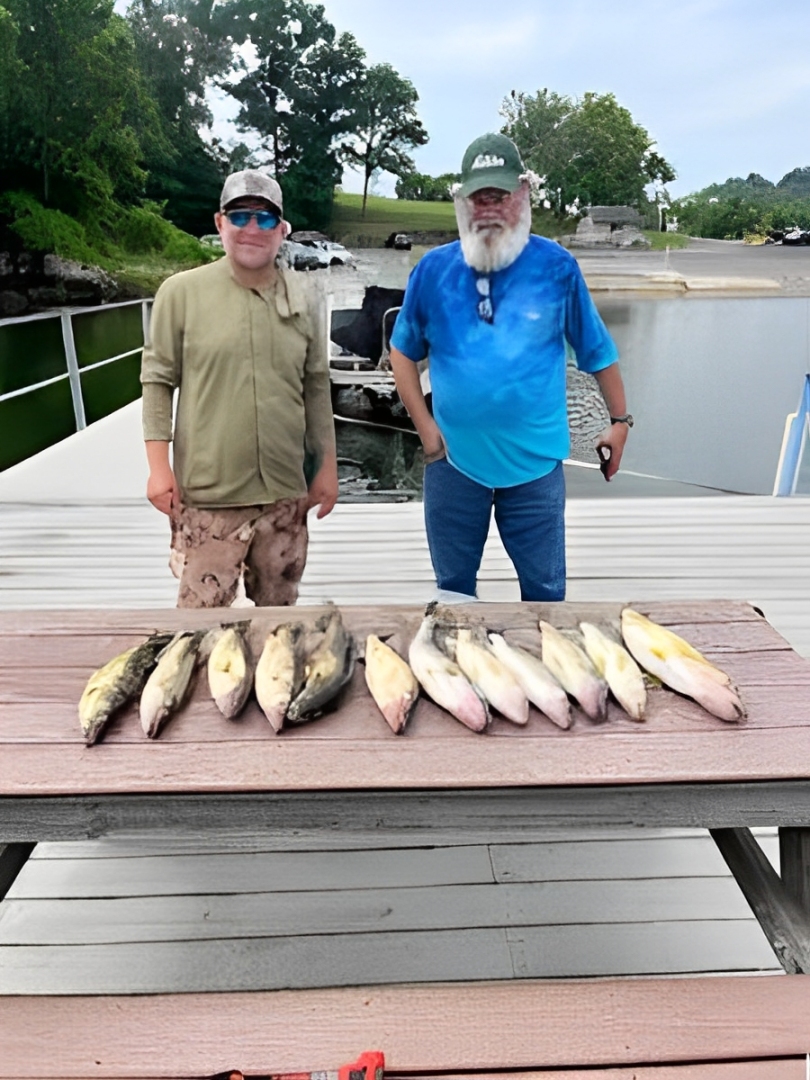 Two anglers fishing in Eureka Springs