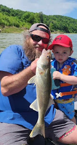 Two people fishing in Eureka Springs