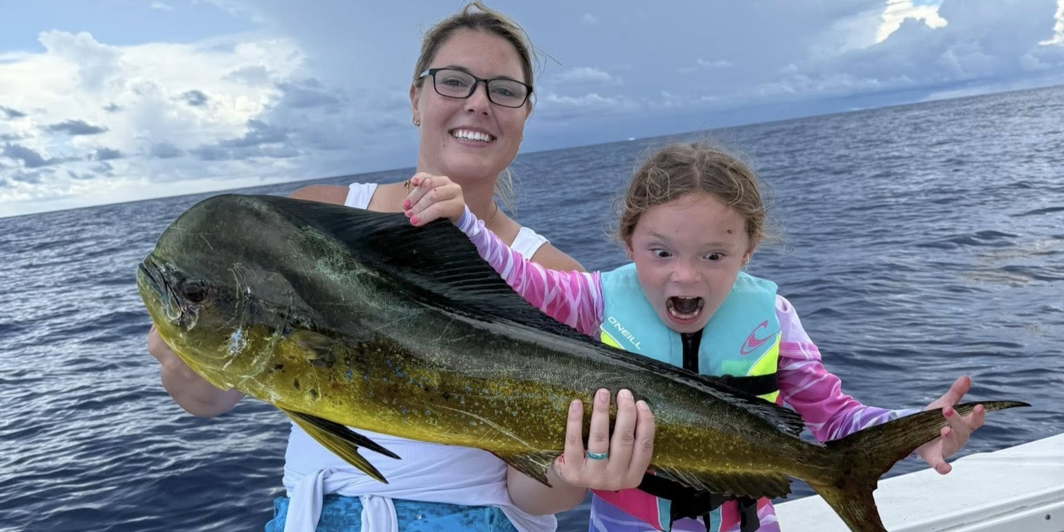 Big Pine Key inshore fishing charter boat with anglers catching fish on three quarter day trip