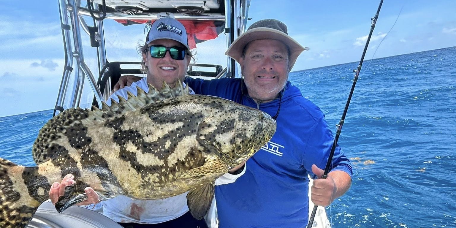 Spearfishing charter boat in Big Pine Key waters with snorkel gear for half day diving trip