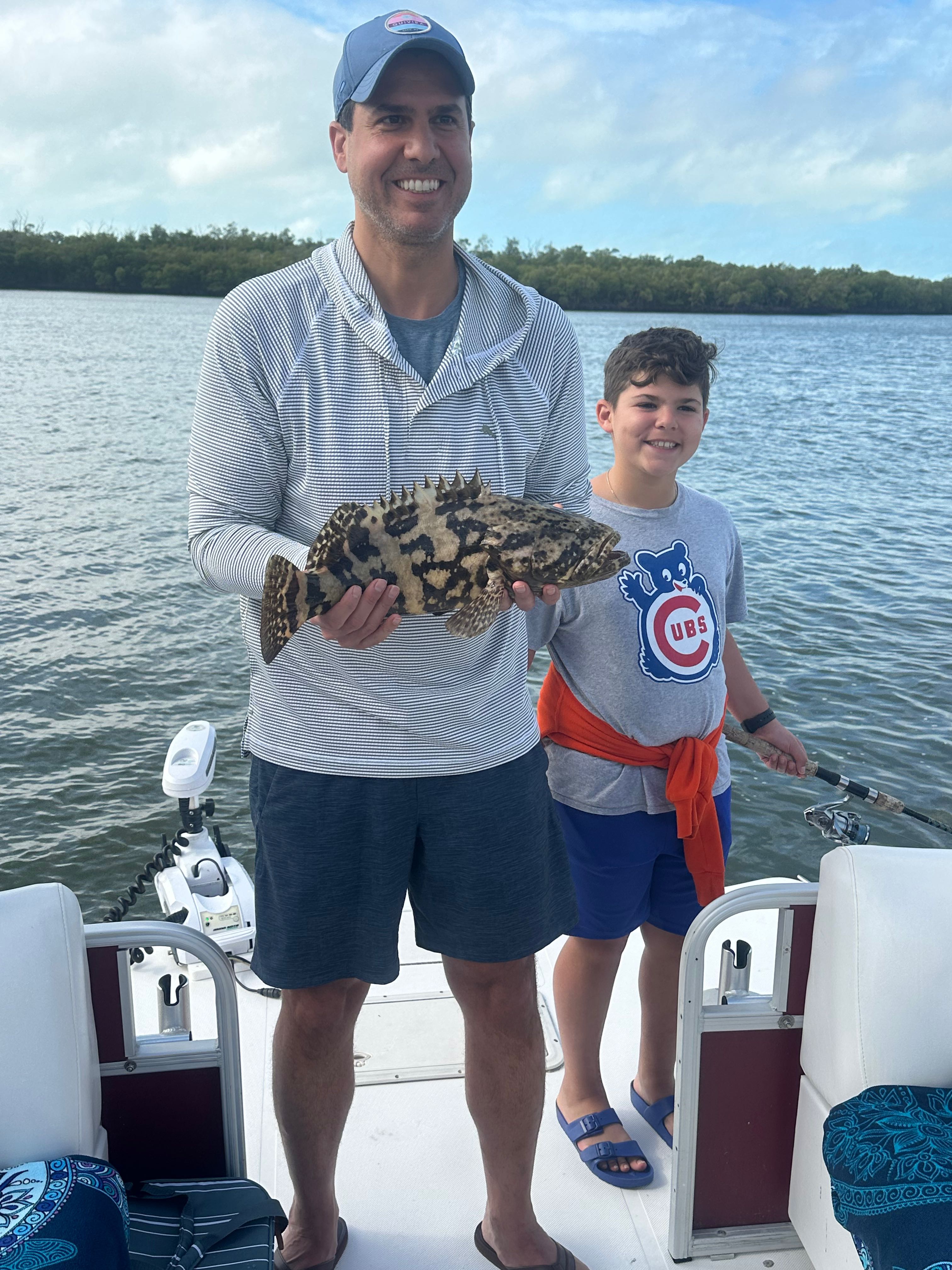 Goliath grouper caught during fishing charter in Naples FL