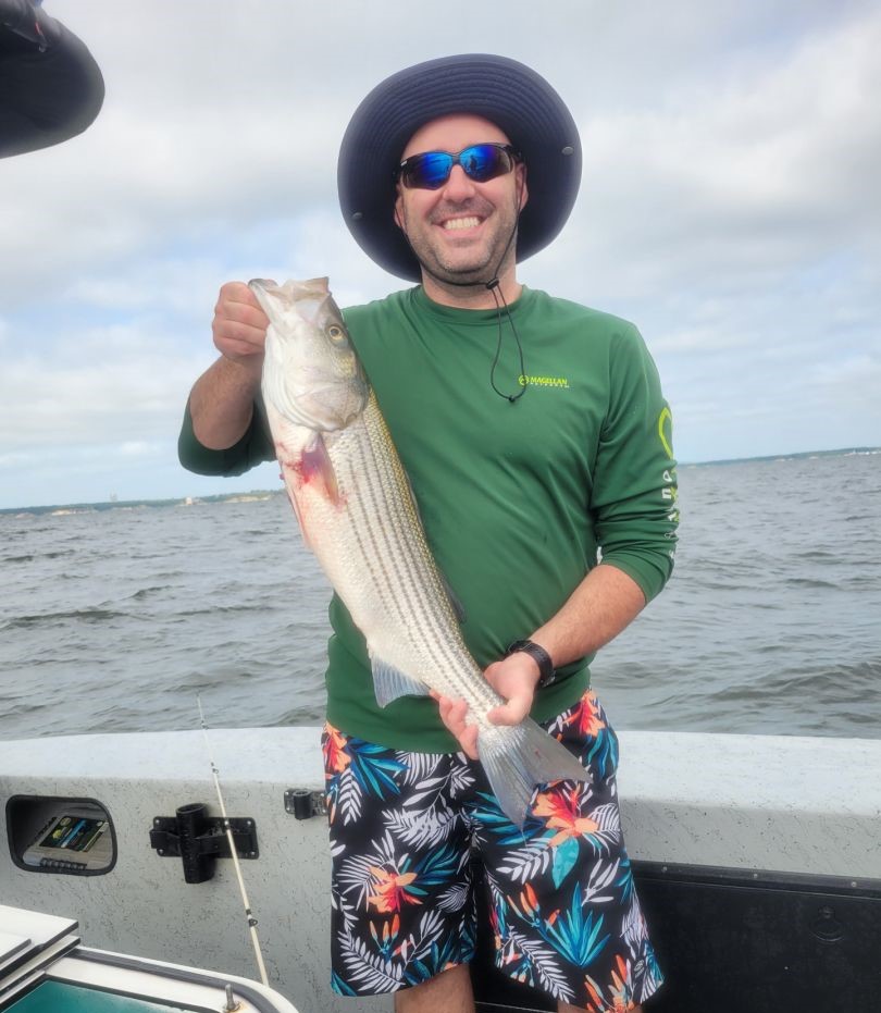 Striped bass caught fishing in OK